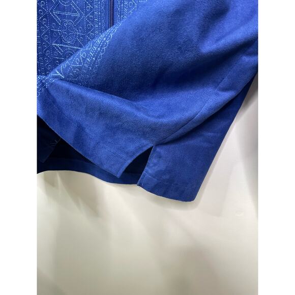 Bon Worth Vintage Embroidered Geometric Full Zip Jacket Grandma Blue S Petite - Picture 5 of 11